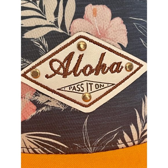 RARE Robin Ruth 'Aloha Pass It On' Snapback Baseball Cap Hawaii Trucker Hat - Picture 9 of 16